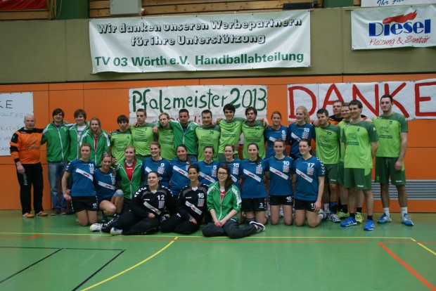 Die Meistermannschaften der Wörther Handballer