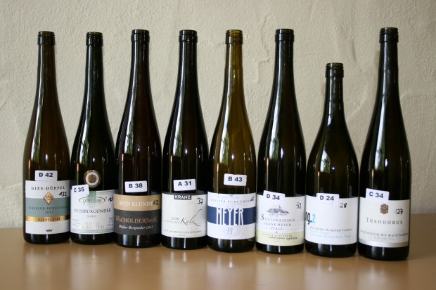Weißburgunderpreis 8 Finalisten 2013 in alphabethischer Reihenfolge