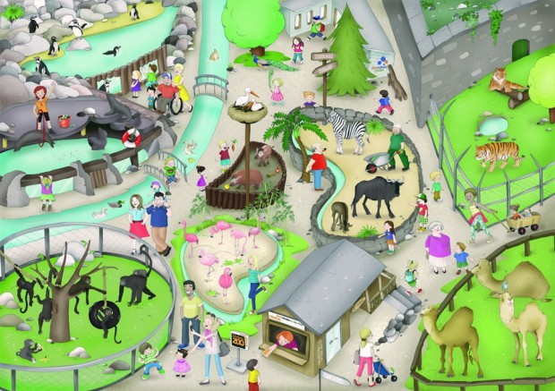 Wimmelbild_Zoo_Landau