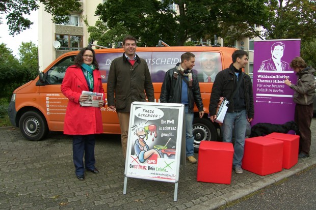Nahles-Hitschler-Wahlmobil/Ahme