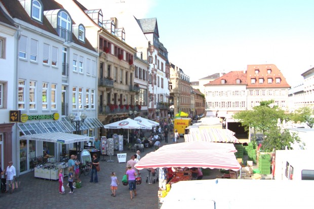 Wochenmarkt in Landau. Foto: Pfalz-Express/ Ahme