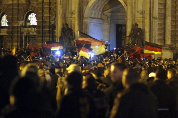 Pegida-Demonstration in Dresden. Foto: dts Nachrichtenagentur