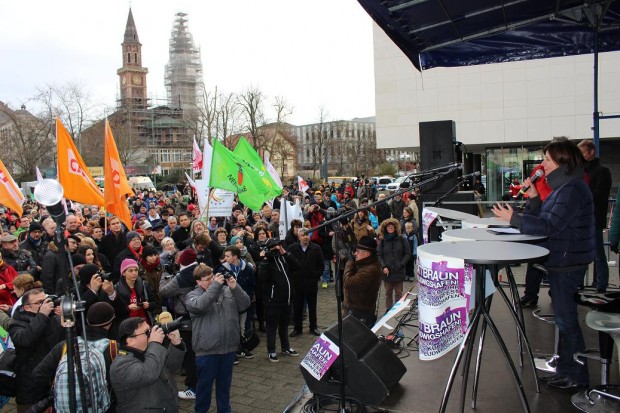 Malu Dreyer Ludwigshafen Kundgebung bunt statt braun