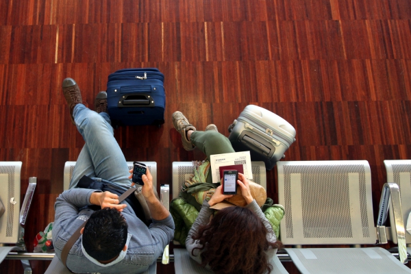 Flughafen Passagiere Warten