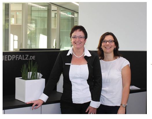 Andrea Sarther Katja Keppel VR Bank Südpfalz Vortrag Rente Frauen Jockgrim