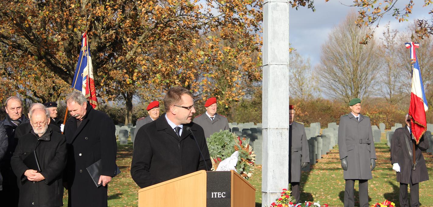 Nicolai Schenk bei seiner Ansprache. Foto: v. privat