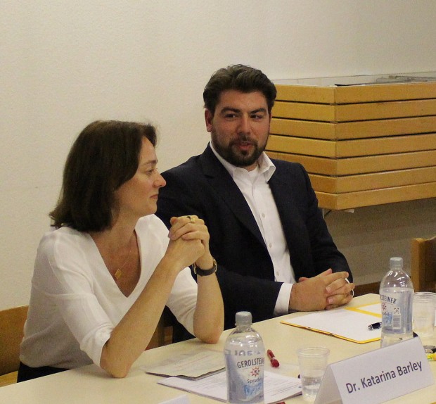 Katarina Barley, hier mit dem südpfälzer SPD-Abgeordneten Thomas Hitschler, soll Fahimis Nachfolgerin werden.  Foto: pfalz-express.de/Licht