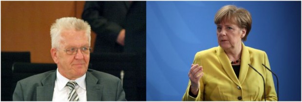 Baden-Württembergischer Ministerpräsident Winfried Kretschmann, Bundeskanzlerin Angela Merkel - eher auf einer Linie.  Fotos: dts Nachrichtenagentur 