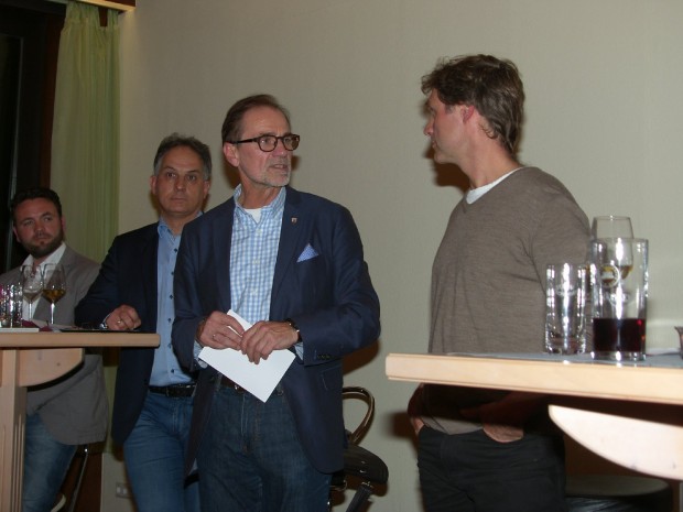 Wolfgang Schwarz, hier mit Ralf Anselmann (links) und klklkllk Foto: Pfalz-Express/Ahme