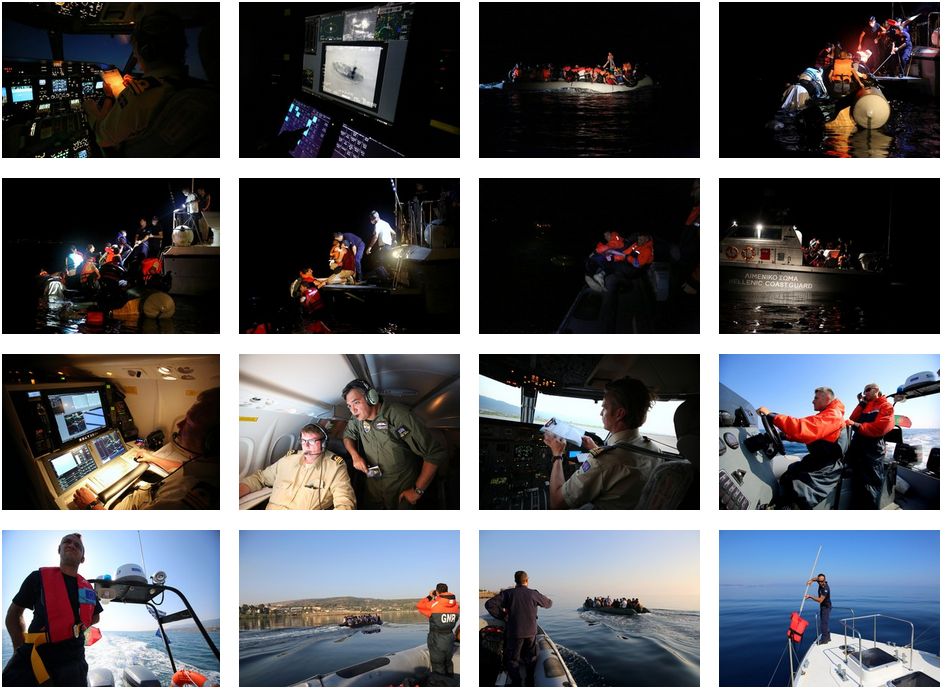Bilder auf der Webseite von Frontex zur Joint Operation Poseidon 2015. Fotos: http://frontex.europa.eu/photo/joint-operation-poseidon-2015-olWxQs