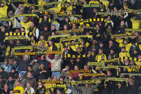 Die Dortmunder Fans freuen sich: Ihre Mannschaft ist weiter. Foto: dts nachrichtenagentur