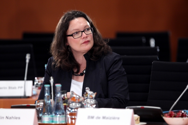 Bundesarbeitsministerin Andrea Nahles (SPD). Foto: dts Nachrichtenagentur