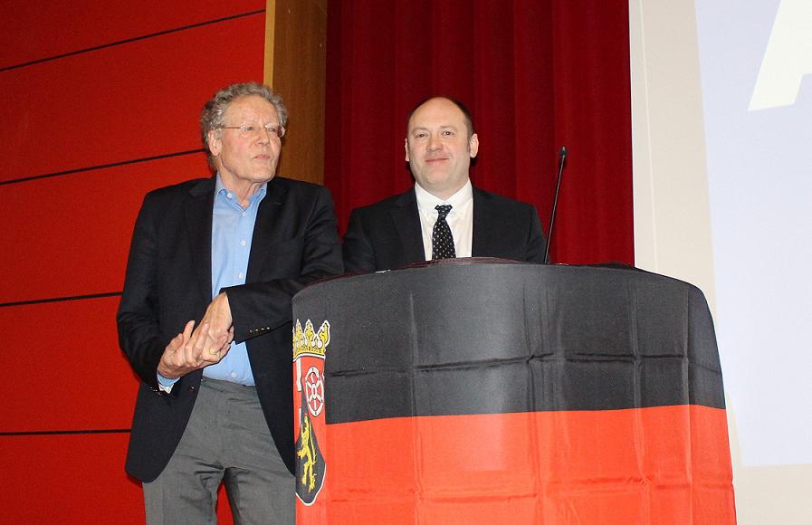 Dr. Konrad Adam (li.), Joachim Paul. Fotos: pfalz-express.de/Licht
