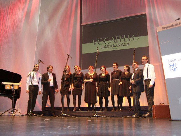 Vocatello mit dem selbst komponierten "Landaulied". Foto: Pfalz-Express/Ahme