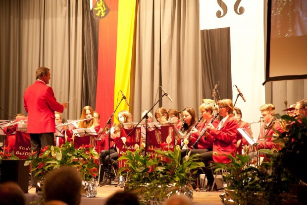 Die Stadtkapelle Bad Dürkheim sorgte für die musikalische Umrahmung des Neujahrsempfangs. Foto: Pfalz-Express/Lederle