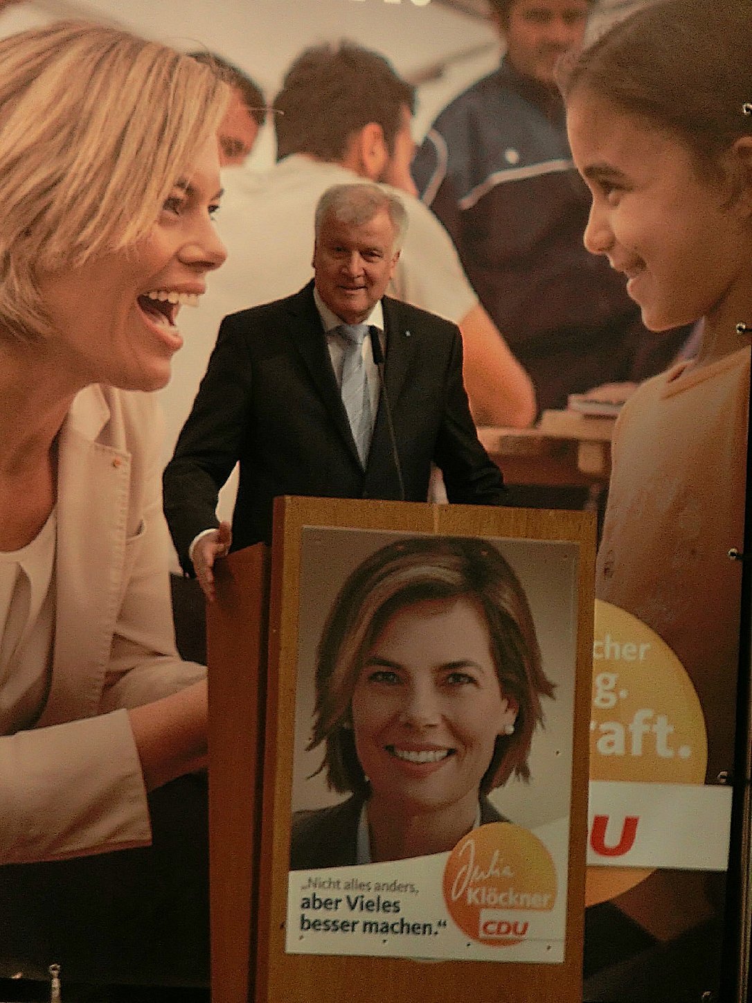 Horst Seehofer unterstützte in Ludwigshafen Julia Klöckners Wahlkampf. Foto: Janeta Seifert