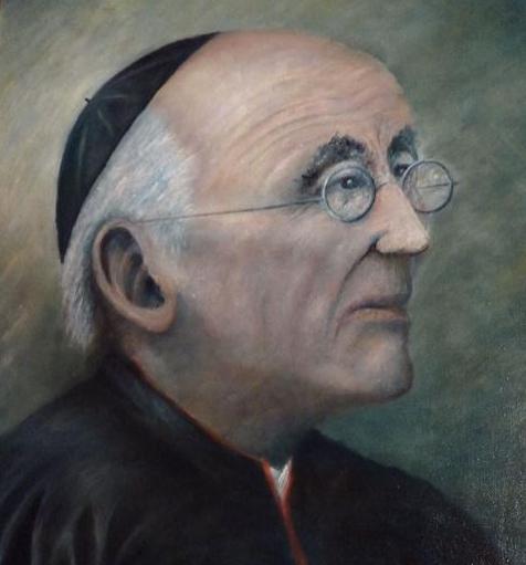 Gründer Prälat Johannes Storck  - Porträt des Bellheimer Künstlers Manfred Gaab. Bild: v. privat