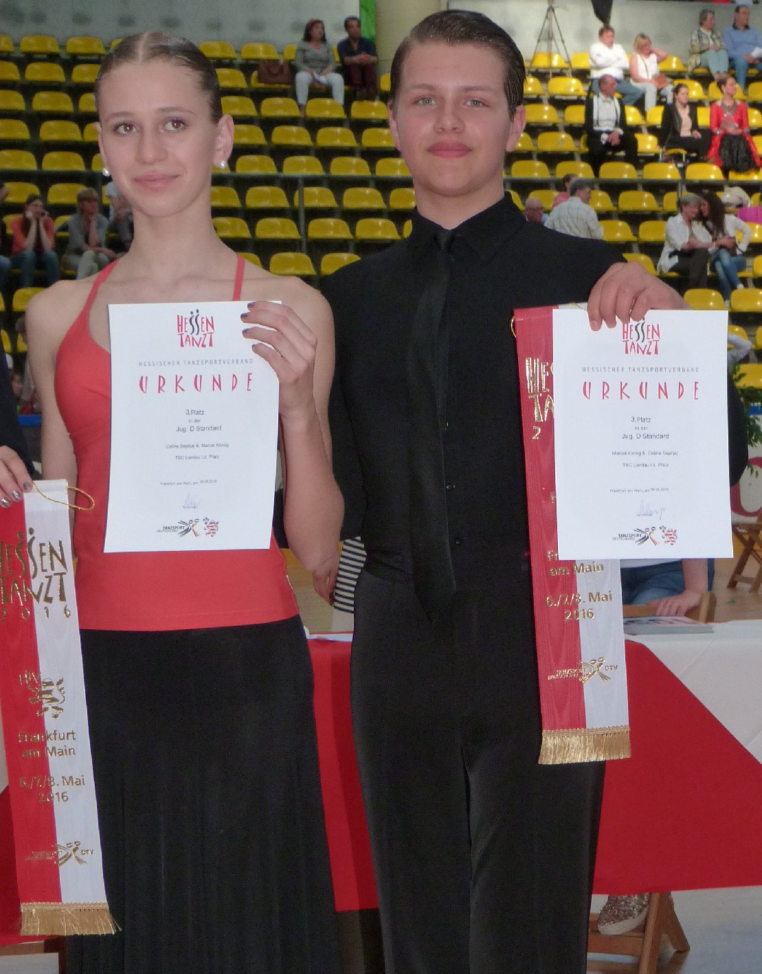 Das TSC-Paar Marcel Klonig und Celine Sedija erreichte Bronze. Foto: tsc