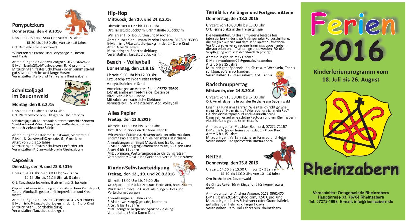 Ferienprogramm Rheinzabern 2