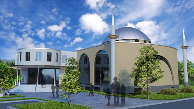 So soll die neue Moschee in der Hans-Sachs-Straße aussehen. Fotos: über DITIB Germersheim (Türkisch Islamischer Kulturverein e.V.), pfalz-express.de/Licht