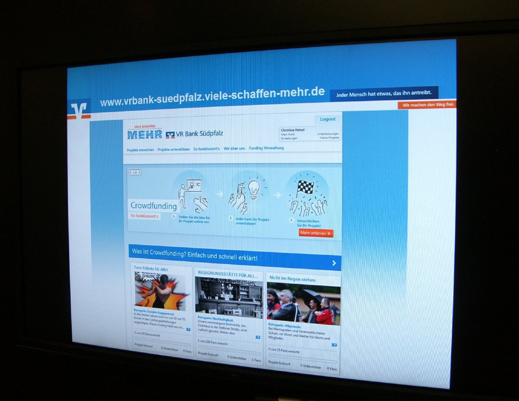 Die VR Bank Südpfalz ruft immer wieder zu neuen Crowdfunding-Projekten auf. Foto: Pfalz-Express/Ahme