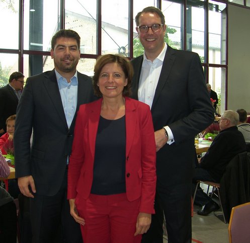 Thomas Hitschler, Malu Dreyer und Alexander Schweitzer: "Die SPD ist gut aufgestellt für die Bundestagswahl". Foto: Pfalz-Express/Ahme