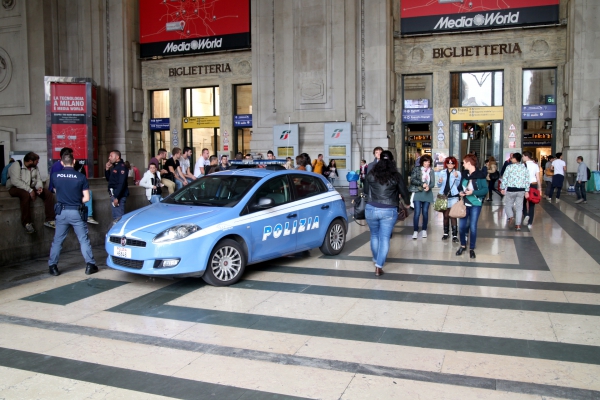 Polizei am Bahnhof von  Mailand. Foto: dts Nachrichtenagentur