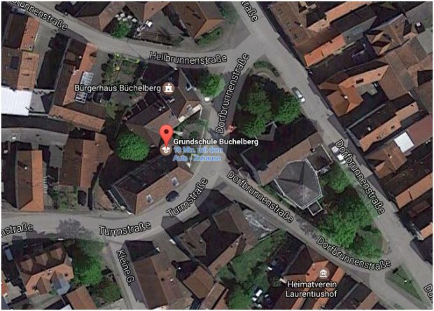 Grundschule Büchelberg. Screenshot Google Maps