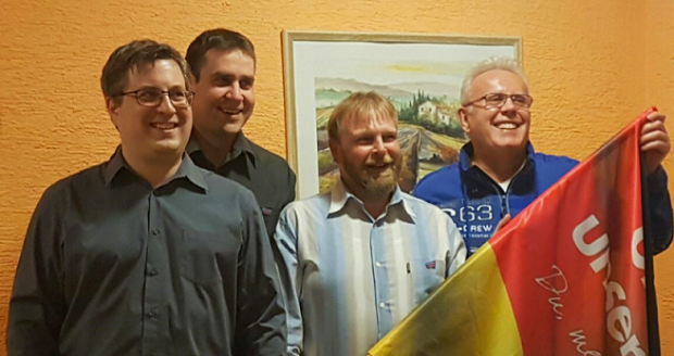 V.li.: Matthias Joa, Landtagsabgeordneter und Kreisvorsitzender, Claus-Rüdiger Fux (VGV-Vorsitzender), Jörg Mergen (Stellvertreter) und Wolfgang Slowik (Schriftführer). Foto: v. privat