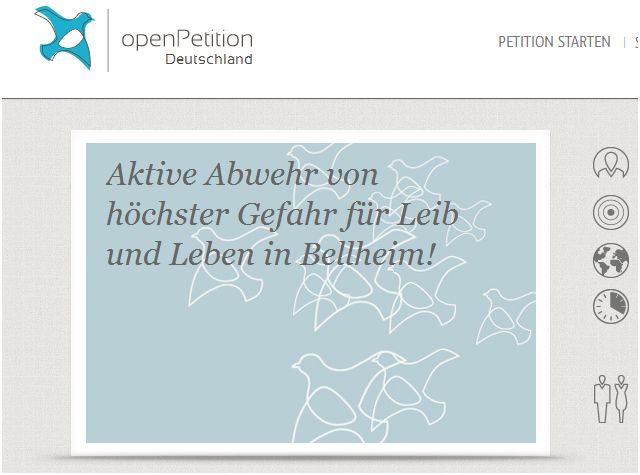 Screenshot Online-Petition.