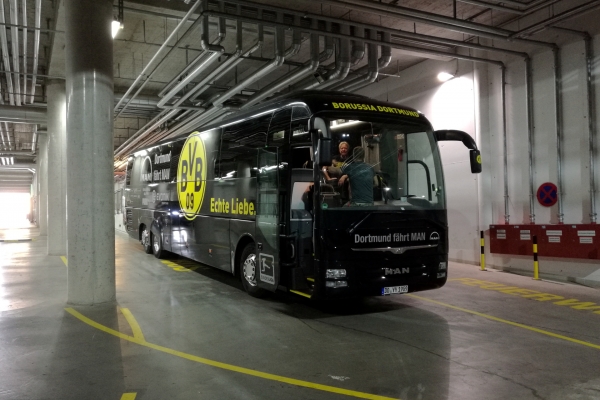 Bus von Borussia Dortmund. Foto: dts nachrichtenagentur