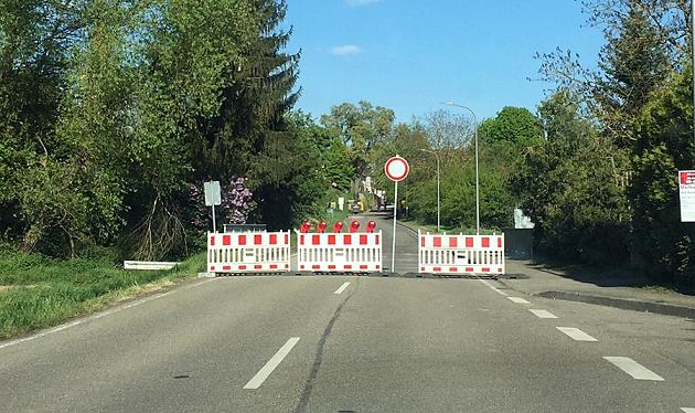 Seit Monaten ist die Ortsdurchfahrt Minfeld gesperrt. Foto: Pfalz-Express