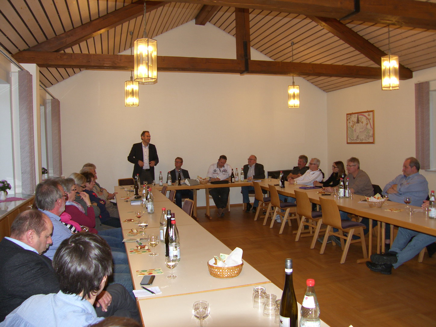 Seefeldt und Gebhartd sprachen in Hochstadt zu kommunal-und bundespolitischen Themen. Foto: Pfalz-Express/Ahme