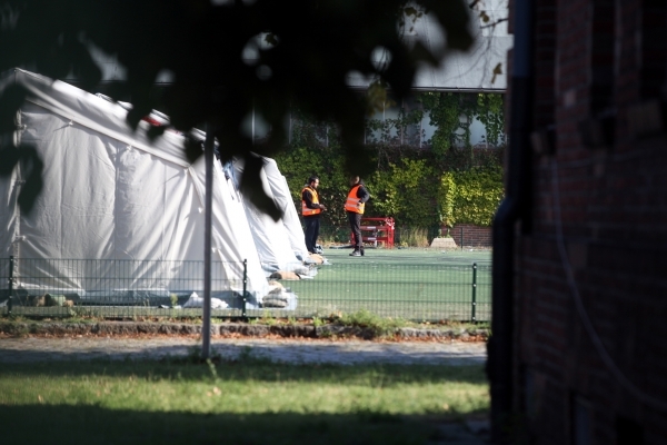 Helfer in einer Zeltstadt. Foto: dts nachrichtenagentur