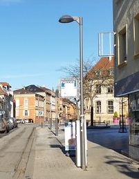 Lampenmast in der Königstraße- Archivbild: stadt ld