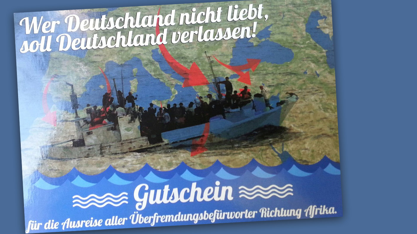Um diese Postkarte geht der Streit.