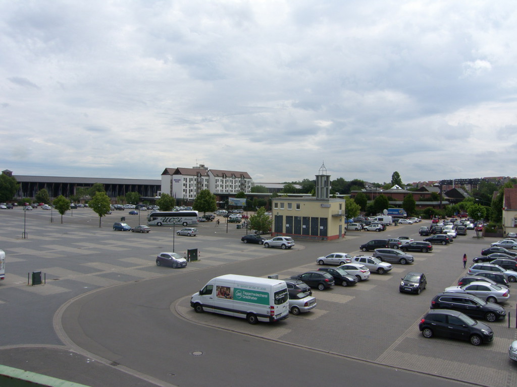 Gondelbahn Bad Dürkheim - Blick auf das Wurstmarktgelände. Foto: Pfalz-Express/Ahme