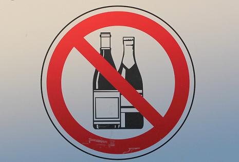 Alkohol verboten Schild
