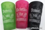 Pfälzische Dubbegläser in verschiedenen Farben mit individuelle Gravur