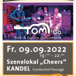 Tom & Co. - Rock- & Pop aus 5 Jahrzehnten am 9. September im Cheers in Kandel
