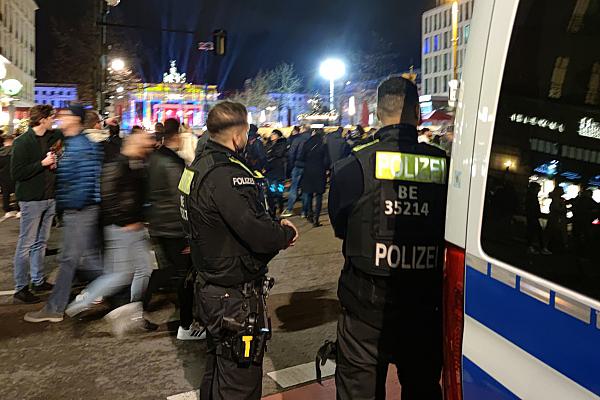 Polizei an Silvester in Berlin