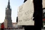 Demonstrantin gegen Gewalt an Frauen