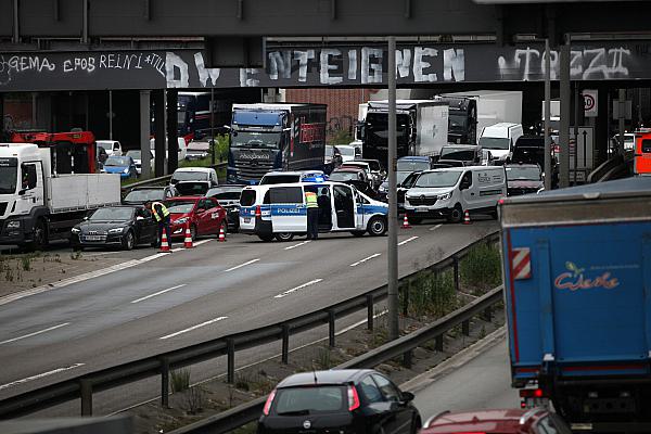 Absperrung wegen Klimaprotest.